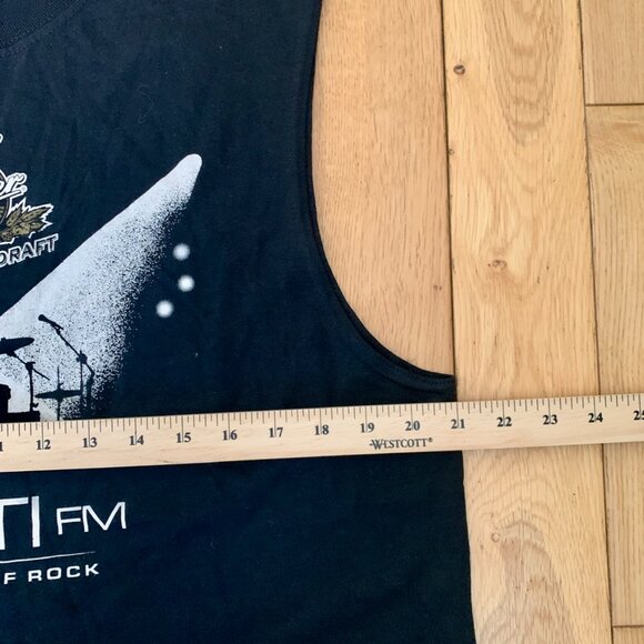Vintage Tank Top Men’s Large AAA Tag 92 Citi FM Miller Promo Tee Black Cut Off - Picture 4 of 5